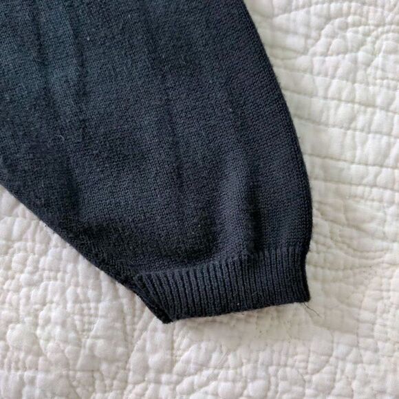 Vintage 1990s Elisabeth Liz Claiborne Sweater Dress Beaded Floral Oversized 2 - Picture 6 of 7